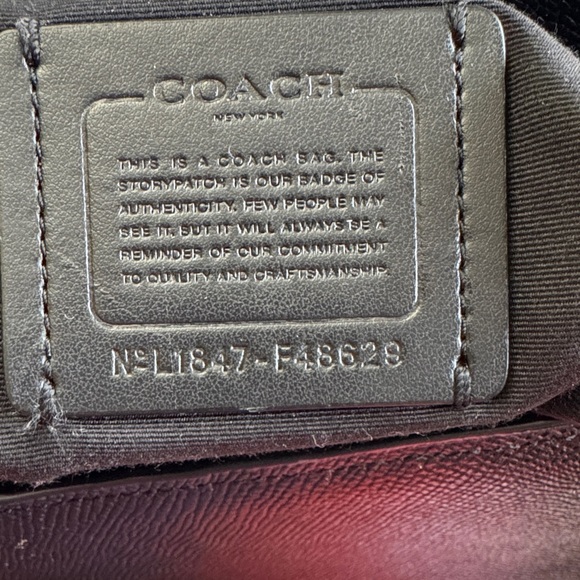 Coach Black Leather Avary Tote F48629 - Picture 11 of 16